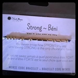 Morse code string bracelet  "strong"